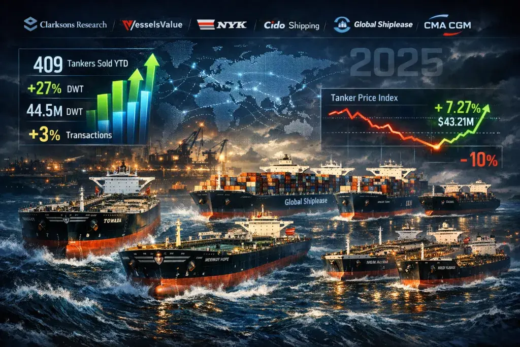 Tanker S&P Activity Thrives in 2025 Amid Volume Surge and Price Pressures
