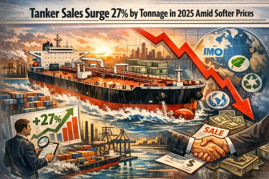 Tanker Sales Surge 27% by Tonnage in 2025 Amid Softer Prices