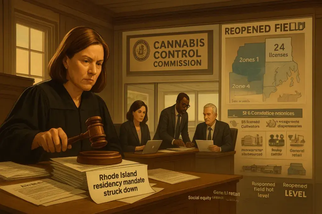 Rhode Island Restarts Dispensary Licensing After Residency Ruling Voids Applications