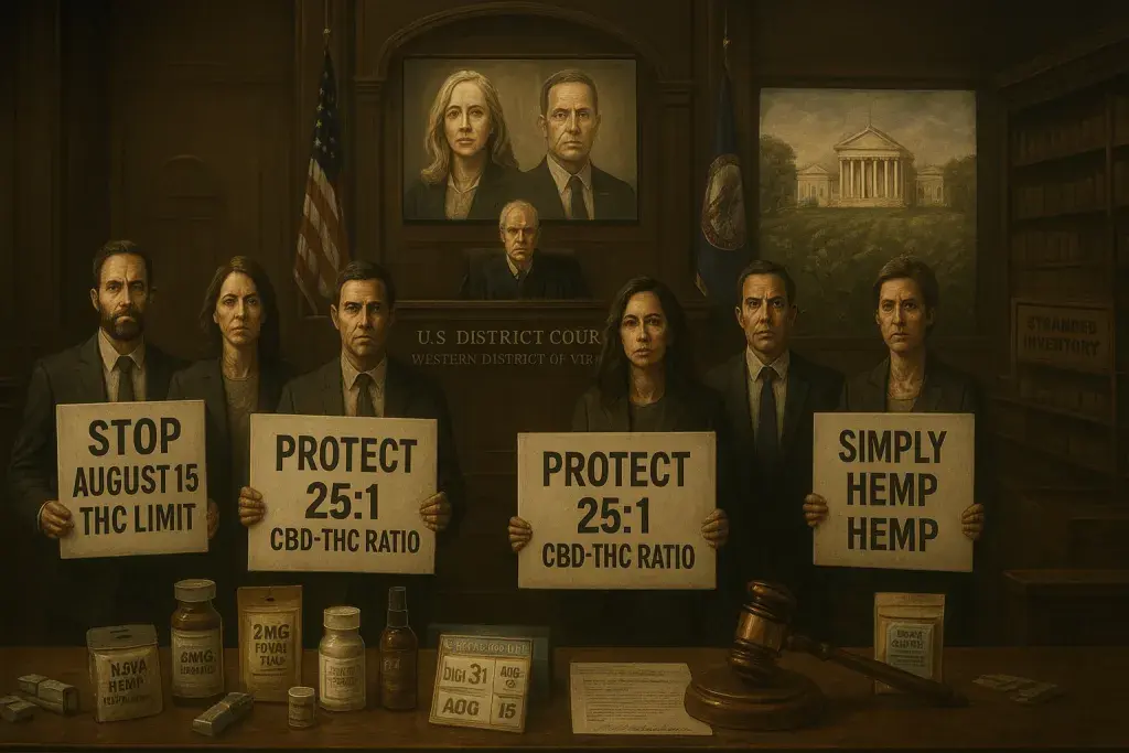 Virginia Hemp Retailers Sue to Stop August 15 THC Limit